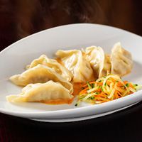 Pot Stickers with Red Curry
